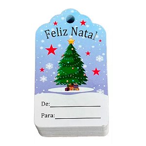 Tag Decorativa Natal - Feliz Natal - 7cm - 10 unidades - Rizzo