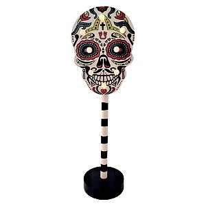 Luminária de Halloween - Caveira Catrina - 32,5cm - 1 unidade - Rizzo