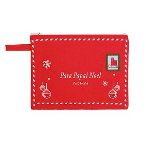 Bolsinha em Feltro de Natal - Vermelho - 17x13cm - 1 unidade - Cromus - Rizzo
