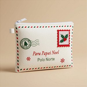 Bolsinha em Feltro de Natal - Branco - 17x13cm - 1 unidade - Cromus - Rizzo