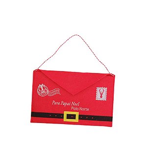 Envelope em Feltro de Natal - Cinto Noel - 25x16cm - 1 unidade - Cromus - Rizzo