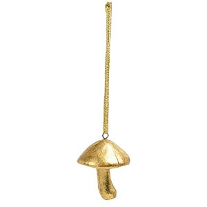 Enfeite de Pendurar - Cogumelo Dourado - 5x4cm - 1 unidade - Cromus - Rizzo