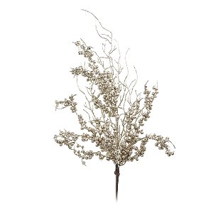 Galho Decorativo - Galho com Frutas Champagne - 72cm - 1 unidade - Cromus - Rizzo