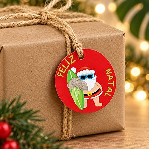 Tag Decorativa - Noel Surfista - 15 unidades - Stickr - Rizzo