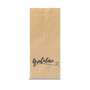 Saco de Papel Kraft Decorado - Gratidão  - 15 unidades - Stickr - Rizzo