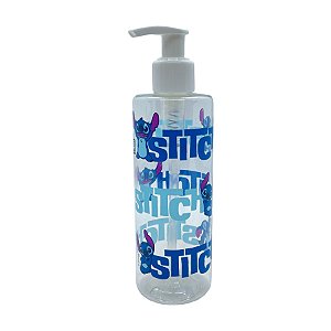 Frasco de Plástico com Tampa Pump Stitch - 16,5x5cm - 240ml - 1 unidade - Rizzo
