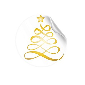 Adesivo "Arvore Dourada" - Ref 2302 Hot Samping - 30 unidades - Stickr - Rizzo