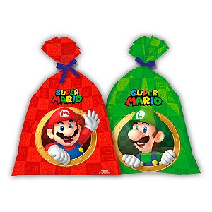 Sacola Plástica - Super Mario - 8 unidades - FestColor - Rizzo