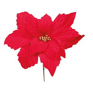 Poinsétia Decorativa - Vermelho - 30cm - 1 unidade - Cromus - Rizzo