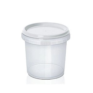 Pote Lacre Redondo com Tampa 220ml - 10 unidades - Plastilania