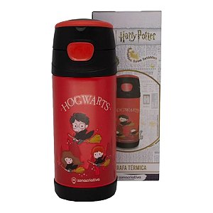 Garrafa Térmica com Canudo Hogwarts - 350ml - 1 unidade - Zona Criativa - Rizzo