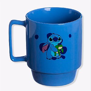 Caneca de Porcelana Tina Stitch - 400ml - 1 unidade - Zona Criativa - Rizzo