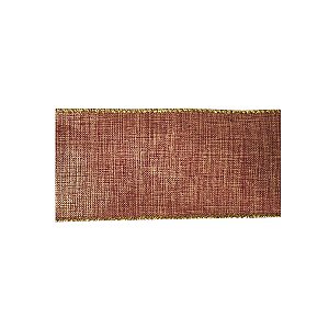 Fita Aramada Decorativa - Rosa Gold e Dourado - 6,3cmx91,4m - 1 unidade - Cromus - Rizzo