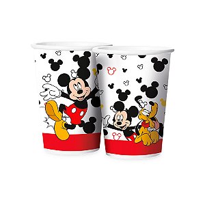 Copo de Papel - Mickey Mouse - 180ml  - 8 unidades - Regina - Rizzo