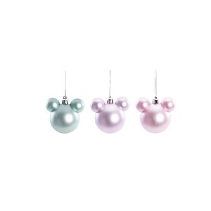 Bola Mickey - Lilás, Rosa e Verde - 6 cm - 6 unidades - Cromus  - Rizzo