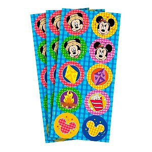 Adesivo Redondo - Arraia do Mickey - 30 unidades - Regina - Rizzo