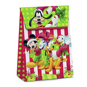 Caixa Trapézio Natal Turma Do Mickey - 10 unidades - Cromus - Rizzo