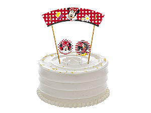 Topper para Bolo Festa Minnie - Regina - Rizzo Festas