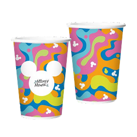 Copo Papel 180 Ml Mickey Cores 12 Unidades - Regina - Rizzo Festas