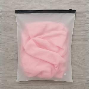 Saco Trilho Zip Preto - Transparente Fosco Com Furo - 25x35cm  - 50 unidades - Rizzo