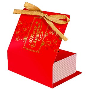Caixa Livro para Doces - Natal Clássico - 10 unidades - Ideia Embalagens - Rizzo