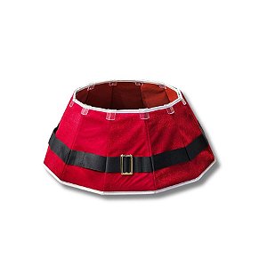 Saia Para Árvore De Natal - Cinto Noel - Vermelho e Branco - 68cm - 1 unidade - Cromus - Rizzo