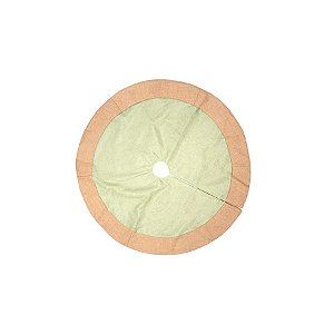Saia Para Árvore De Natal - Juta e Verde - 75cm - 1 unidade - Cromus - Rizzo