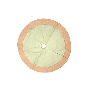 Saia Para Árvore De Natal - Juta e Verde - 120cm - 1 unidade - Cromus - Rizzo