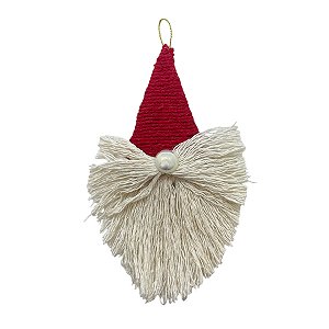 Enfeite para Pendurar de Natal - Papai Noel Artesanal - Vermelho - 15cm - 1 unidade - Rizzo