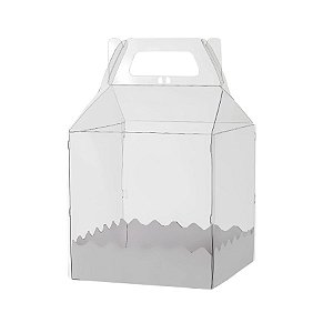 Caixa Transparente Bag 350ml Lisa - 25cm  - 1 unidade - Rizzo