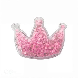 Aplique Decorativo - Coroa Rosa - 2 unidades - Rizzo