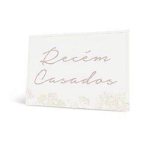 Placa Decorativa - Recém Casados  - 1 unidade - Cromus - Rizzo
