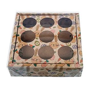Caixa Base Brigadeiro - Páscoa Kraft - N°2 (13x13x4cm) - 5 unidades - ASSK - Rizzo