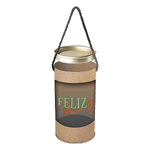 Lata para Ovos Kraft c/ Visor e Alça - Feliz Páscoa Coelho - 1 unidade - Rizzo