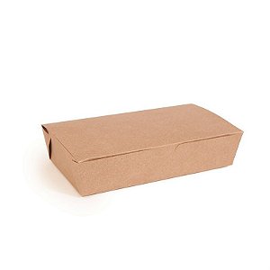 Caixa para Porção Kraft 12,8X9x5 com 50 un Cromus Delivery Rizzo