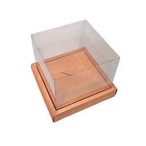 Caixa de Coração em pé 250gr 15x15x12,5 Kraft - 05 un - Assk Rizzo Confeitaria
