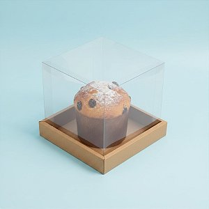 Caixa para Panetone 250g (12cm x 12cm x 12cm) Kraft - 5 unidades - Assk - Rizzo