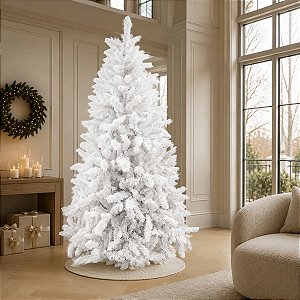 Árvore de Natal Modelo Nevada Branca - 1410 Galhos - 2,40m - Ref. RZO341 - 1 unidade - Rizzo