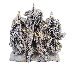 Mini Pinheiros De Natal Nevado com Led - 30x35cm - Ref. RZO435 - 1 unidade - Rizzo