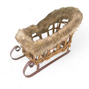 Trenó Decorativo de Natal - 32cm - 1 unidade - Rizzo