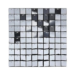 Painel Metalizado Shimmer Wall Prata - 30x30cm - 1 unidade - Rizzo