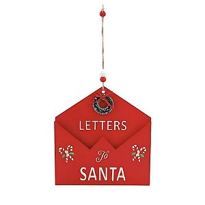 Enfeite Para Pendurar - Envelope Vermelho - 19cm - 1 unidade - Cromus - Rizzo