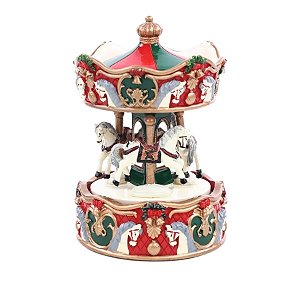 Cenário De Natal - Carrossel com Música e Movimento - 16cm - 1 unidade - Cromus - Rizzo