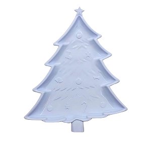 Bandeja Decorativa - Pinheiro Branco - 20x25cm - 1 unidade - Só Boleiras - Rizzo