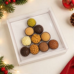 Caixa 10 Brigadeiros Árvore de Natal - Branca - 5 unidades - Assk - Rizzo
