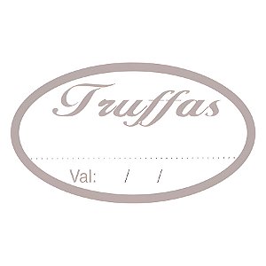 Etiqueta Adesiva - Trufa com Validade - Prata - 100 unidades - Rizzo