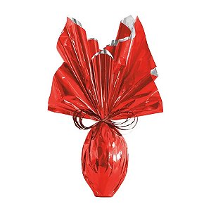 Folha para Ovos de Páscoa Metalizado Vermelho 69x89cm - 5 unidades - Cromus - Rizzo