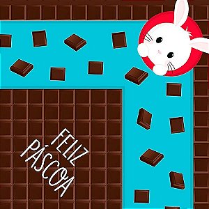 Saco Express 32x32cm para Ovos de 150g a 200g - Choco Bit Azul - 25 unidades - Cromus - Rizzo