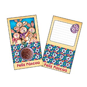 Cartão com Blister - Feliz Páscoa - Ref. 931 - 10 unidades - Erika Melkot - Rizzo