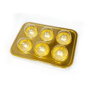 Blister Bandeja 6 Brigadeiros - Ouro  - 5 unidades - Rizzo